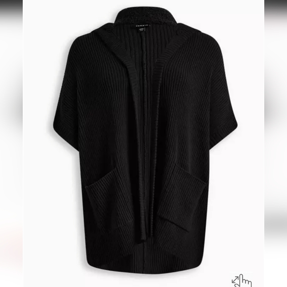 NWT Torrid Ultra Soft Ribbed Kimono Oversized Hooded Sweater Sz 00-3X CL-3170 - Picture 4 of 12